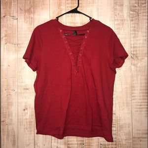 forever 21 lace up top